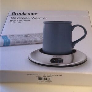 🆕 Brookstone Beverage Warmer- Keeps Liquids Warm All Day!